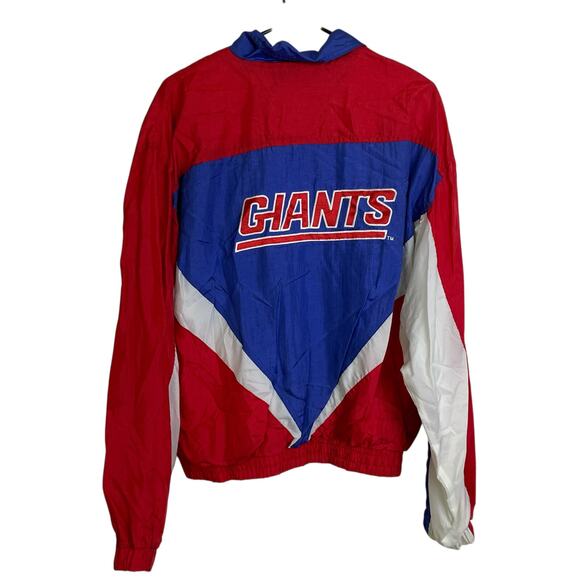 Vtg Team NFL Triple Fat Goose Giants Track Jacket Medium Windbreaker Mens Red - Picture 2 of 11